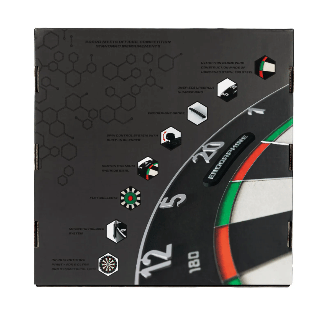 PRECISE180 ENDORPHINE CLASSIC WHITE PROFESSIONAL DARTBOARD