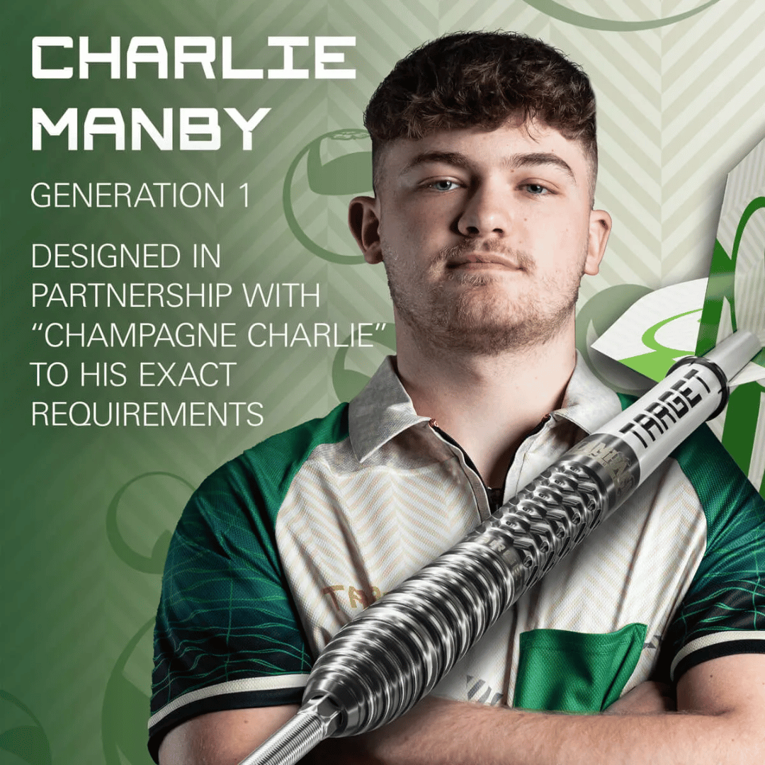 TARGET CHARLIE MANBY G1 SP 95% TUNGSTEN STEEL TIP DARTS