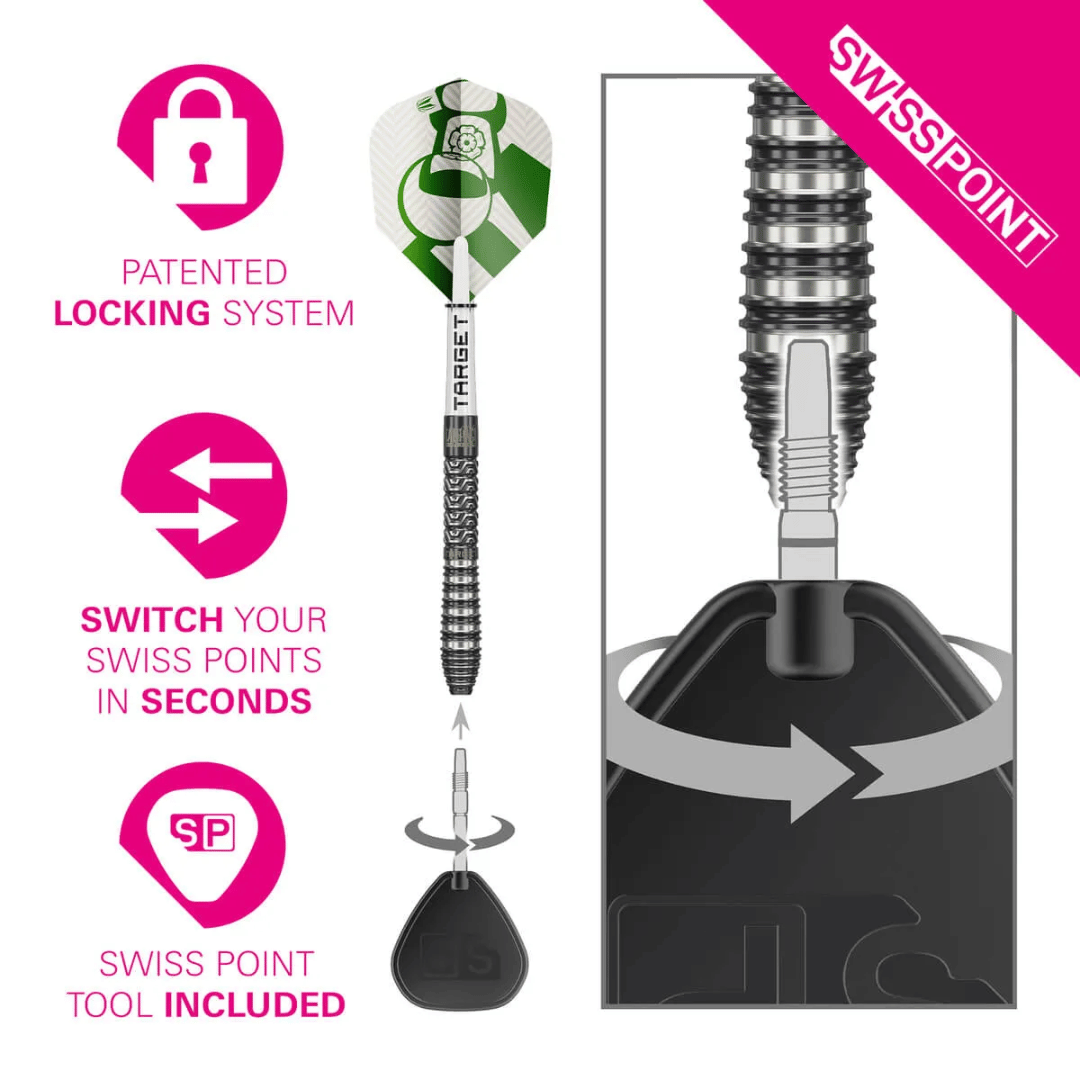 TARGET CHARLIE MANBY G1 SP 95% TUNGSTEN STEEL TIP DARTS