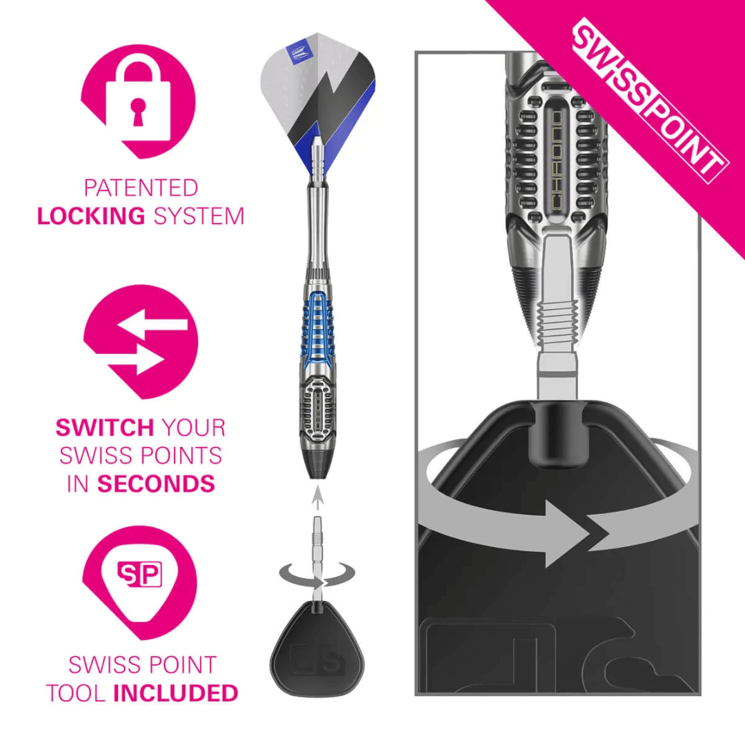TARGET PHIL TAYLOR CHRONO SP 95% TUNGSTEN STEEL TIP DARTS
