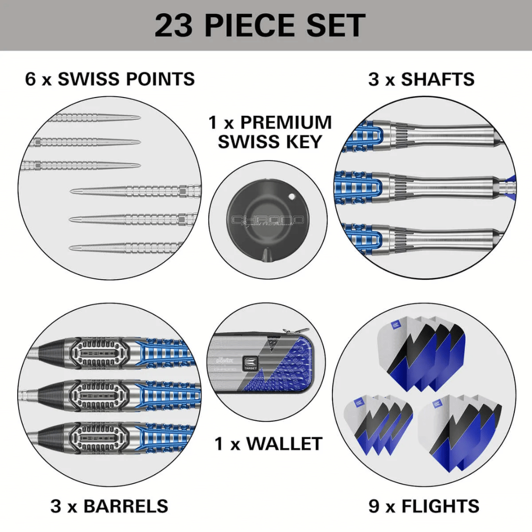 TARGET PHIL TAYLOR CHRONO SP 95% TUNGSTEN STEEL TIP DARTS