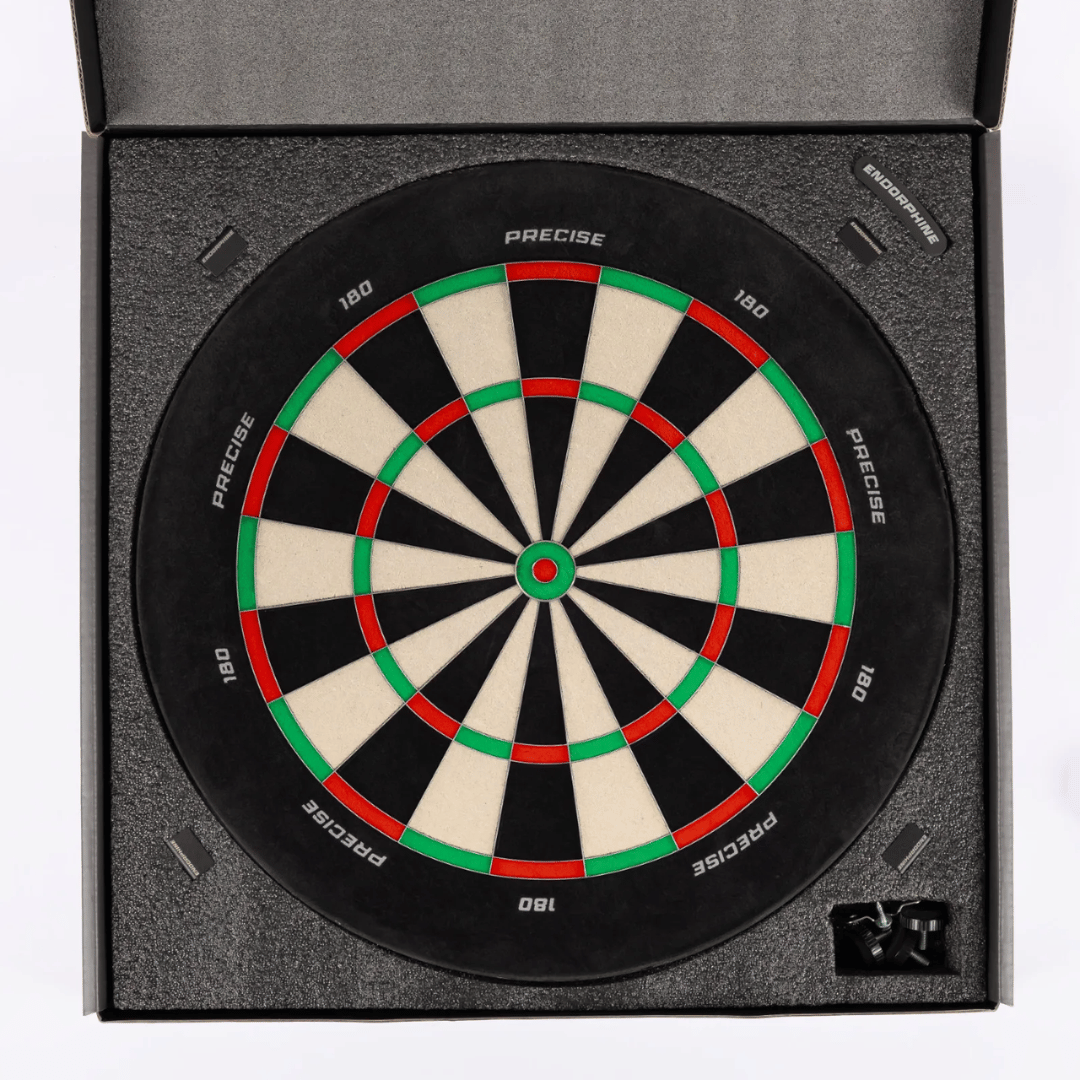 PRECISE180 ENDORPHINE CLASSIC WHITE PROFESSIONAL DARTBOARD