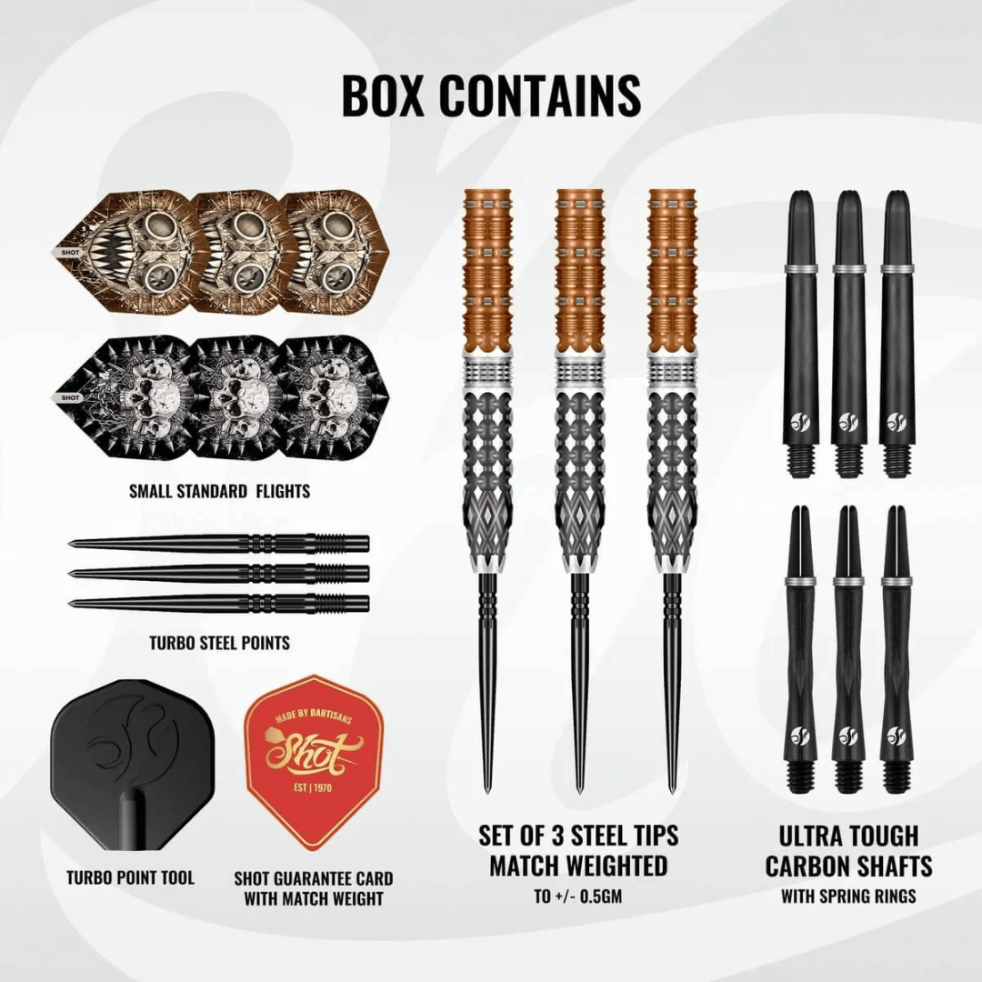 Shot Gnarly Gnasha TP 95% Tungsten Steel Tip Darts