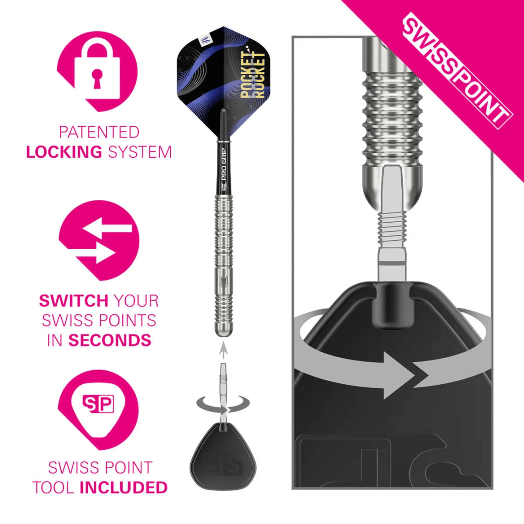 TARGET JUSTIN HOOD G1 SP 90% TUNGSTEN STEEL TIP DARTS