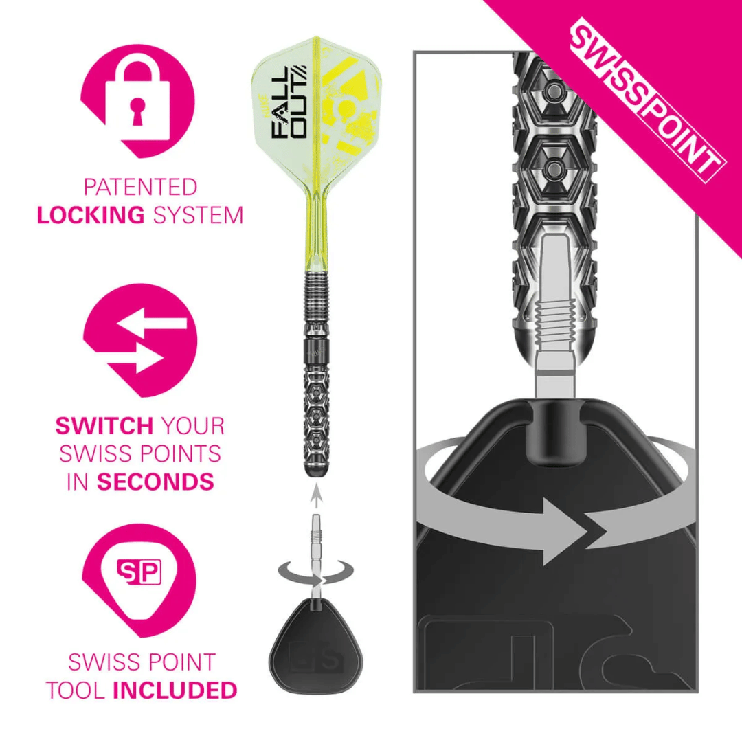 Target Darts Luke Littler Fallout SP 90% Tungsten Steel Tip Darts