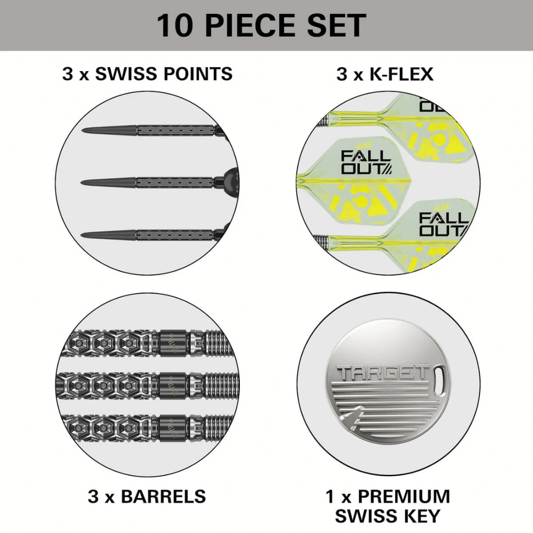 Target Darts Luke Littler Fallout SP 90% Tungsten Steel Tip Darts