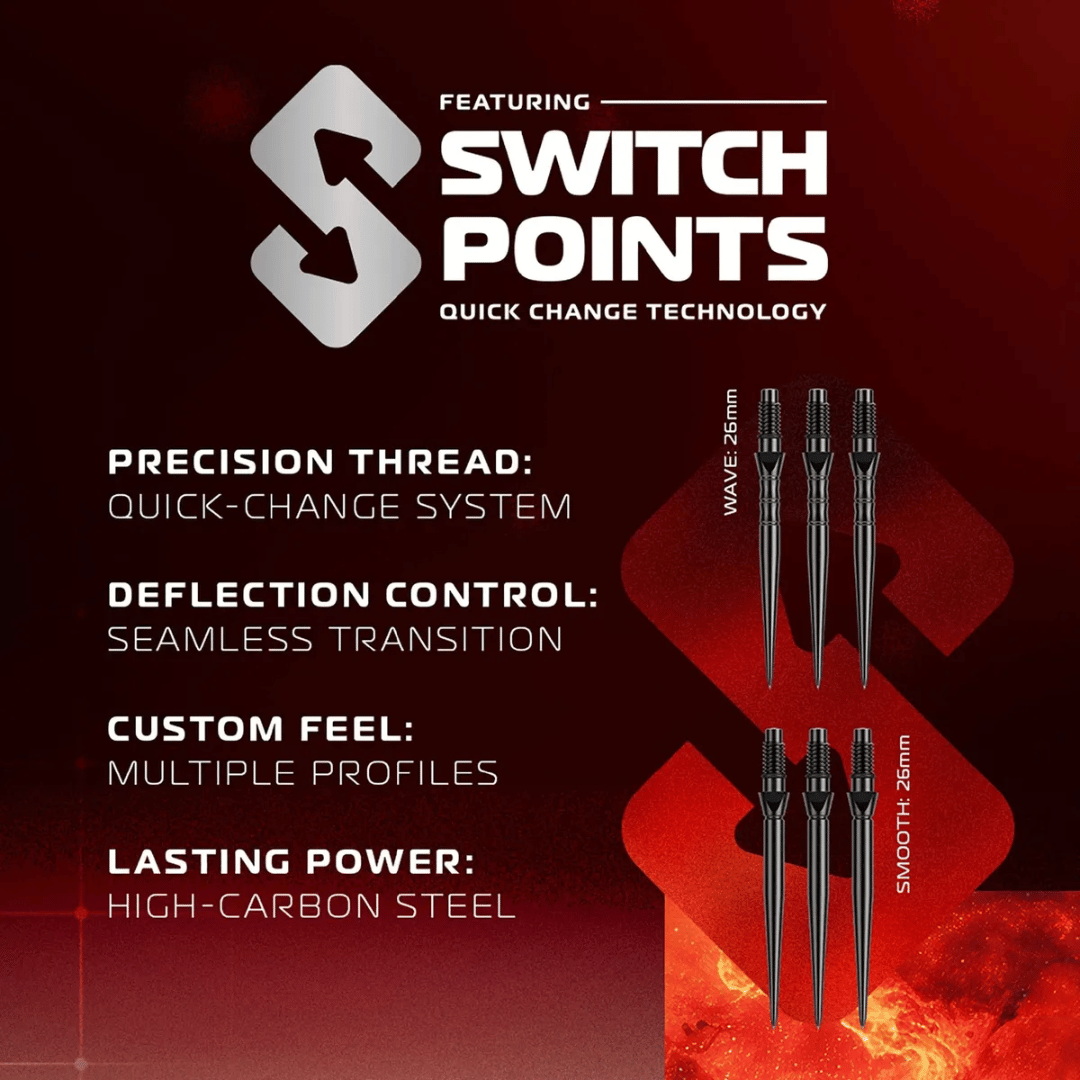 Winmau Fornax Parallel SP 90% Tungsten Steel Tip Darts